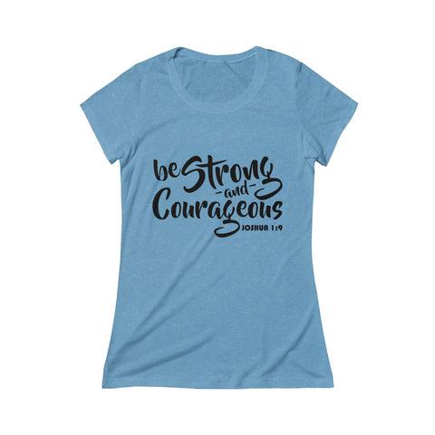 They Shall Run & Not Grow Weary Bible Verse Womens Scoop Tee