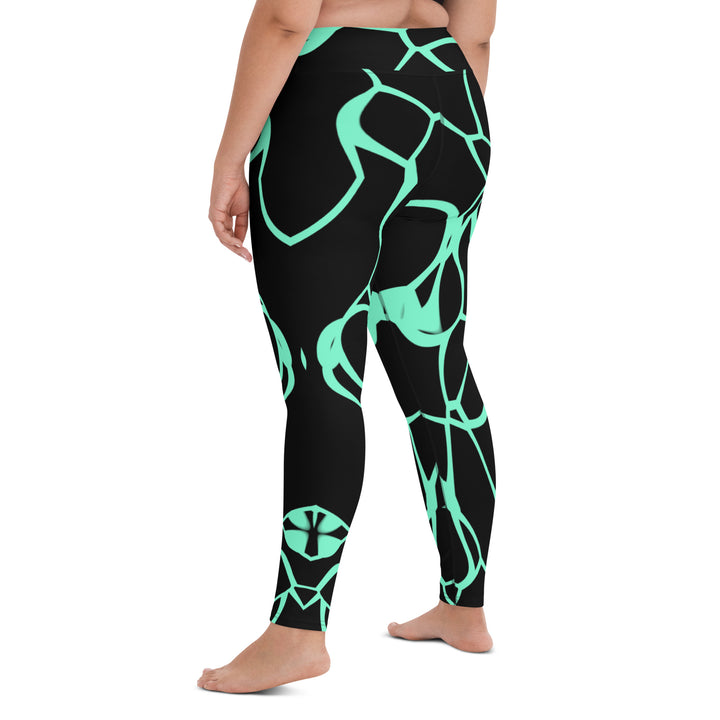 Abstract High Waist Leggings