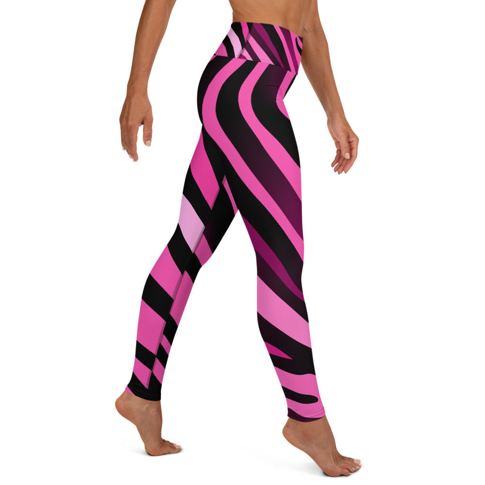 Pink Zebra High Waist Leggings